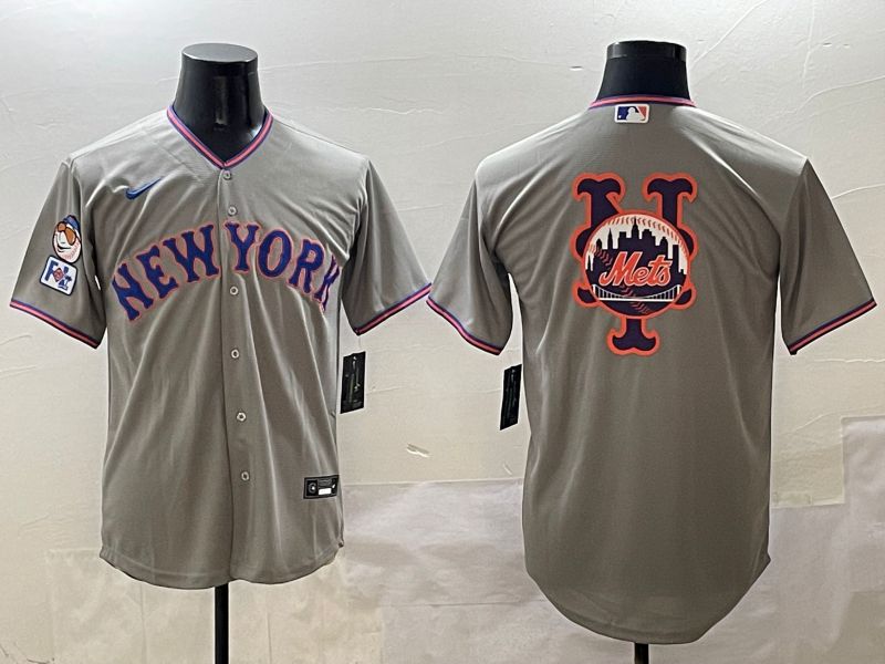 Men New York Mets Blank Grey Second generation 2025 Nike MLB Jersey style 12